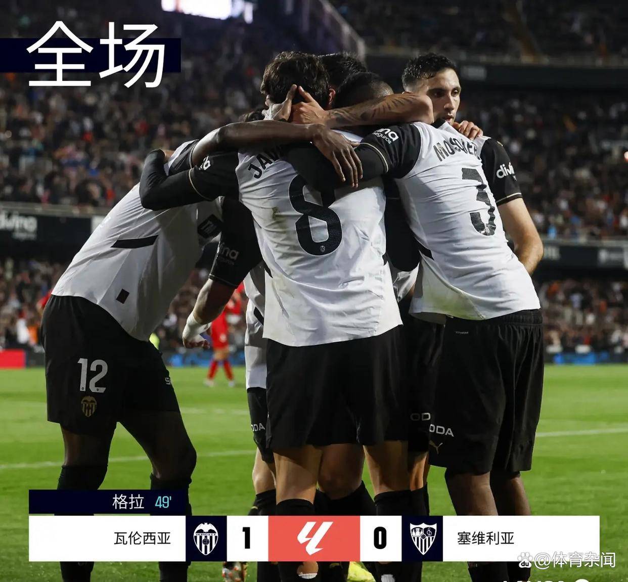 瓦伦西亚战平塞维利亚,积分平稳增长 瓦伦西亚战平塞维利亚,积分平稳增长